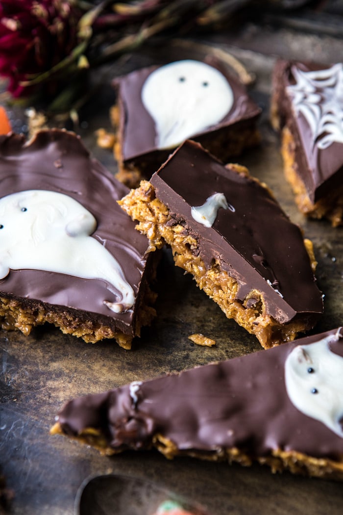 side angle photo of BOO! Chocolate Peanut Butter Bars