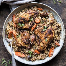 Slow Cooker Herbed Chicken and Rice Pilaf.