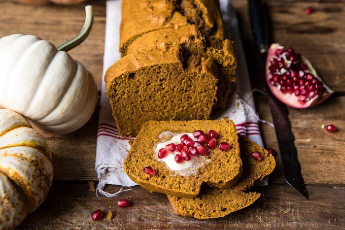 horizontal photo of Healthy Pumpkin Ginger Bread 