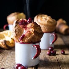 Perfect Popovers with Cranberry Butter | halfbakedharvest.com #bread #thanksgiving #cranberries #popovers #easyrecipes