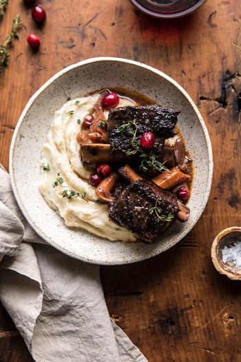 Red Wine Cranberry Braised Short Ribs.