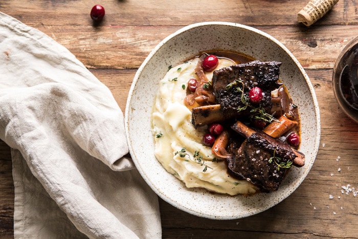 horizontal photo of Red Wine Cranberry Braised Short Ribs 