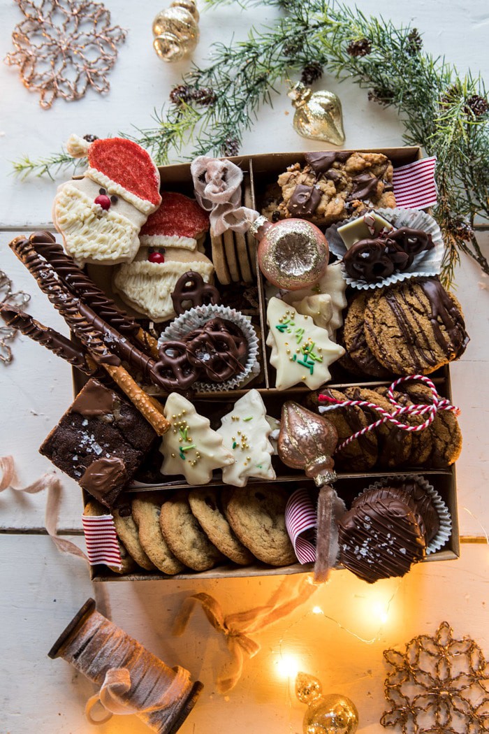 overhead photo of 2018 Holiday Cookie Box 