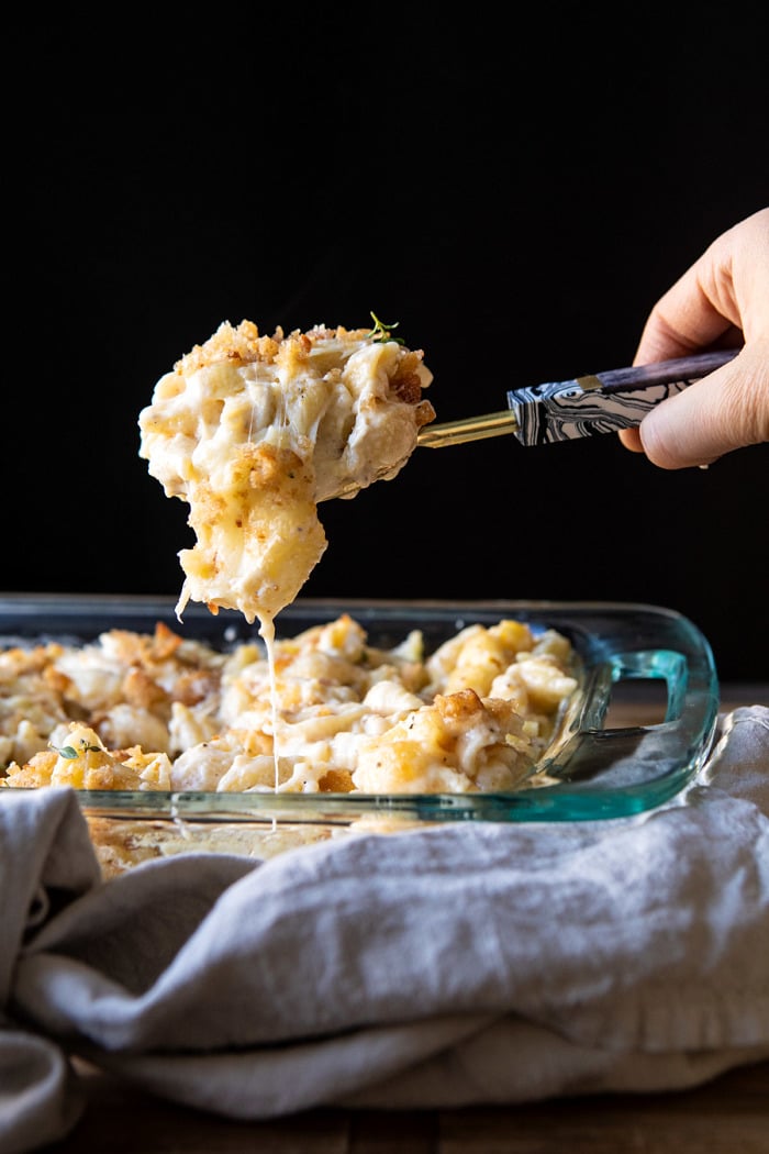 Baked Brie Mac and Cheese | halfbakedharvest.com #macandcheese #brie #pasta
