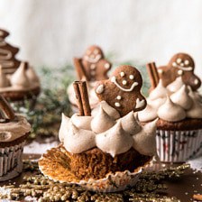 Gingerbread Cupcakes with Cinnamon Browned Butter Buttercream.