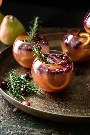 Holiday Pear Sangria + a Giveaway.