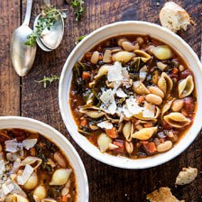 Instant Pot Pasta e Fagioli | halfbakedharvest.com #instantpot #soup #healthyrecipes