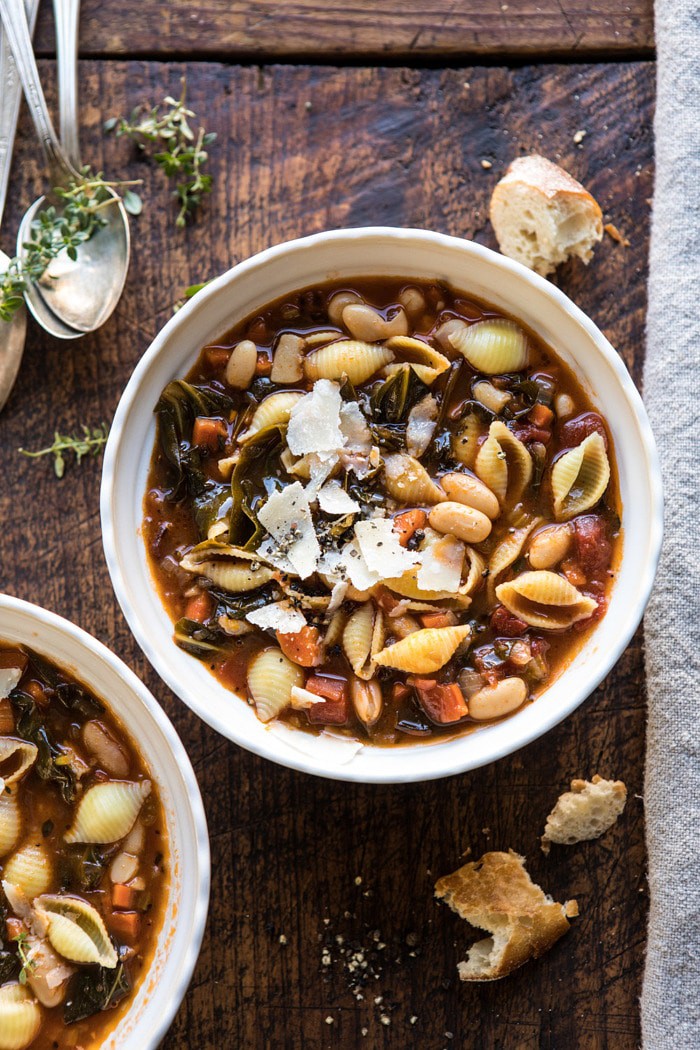 Instant Pot Pasta e Fagioli | halfbakedharvest.com #instantpot #soup #healthyrecipes