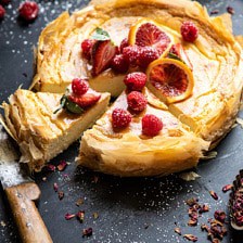 Whipped Lemon Ricotta Cheesecake | halfbakedharvest.com #cheesecake #easyrecipe #ricotta #deesert #cake #valentinesday