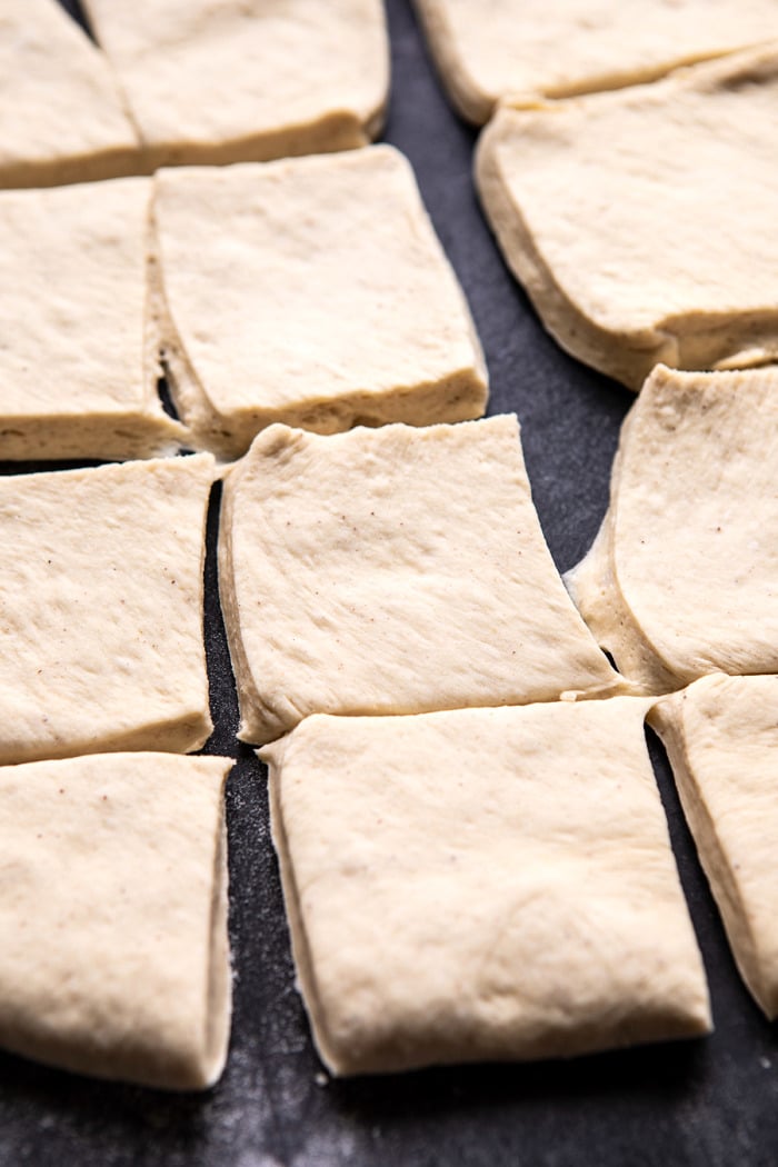 Easiest Cinnamon Buttermilk Beignets | halfbakedharvest.com #doughnuts #donut #beignet #breakfast #brunch #dessert beignet dough before frying