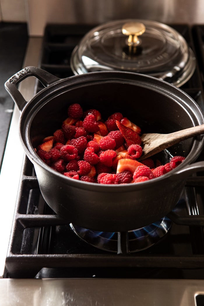 strawberries in pot 