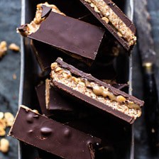 Vegan Gooey Chocolate Coconut Caramel Bars | halfbakedharvest.com #vegan #chocolate #dessert #caramel