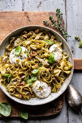Roasted Lemon Artichoke and Browned Butter Pasta.