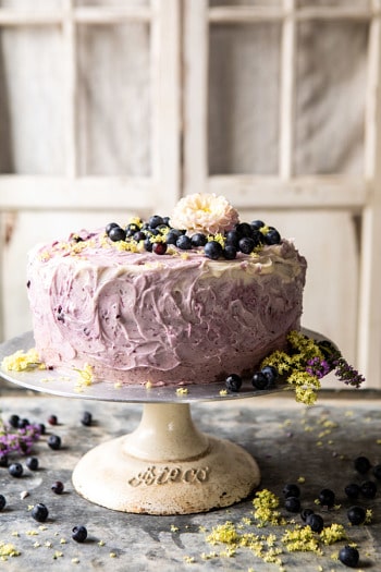 Bursting Blueberry Lemon Layer Cake.