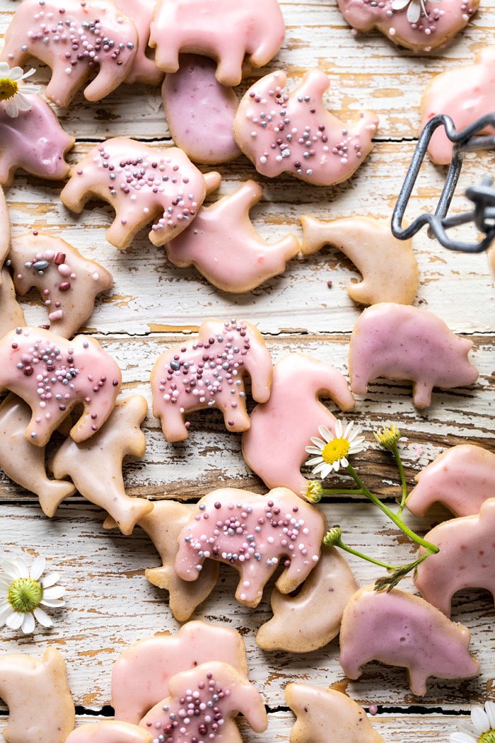 overhead close up photo of Homemade Animal Crackers