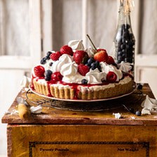 No-Bake Eton Mess Berry Cheesecake | halfbakedharvest.com #cheesecake #nonbake #easyrecipes #dessert #4thofjuly
