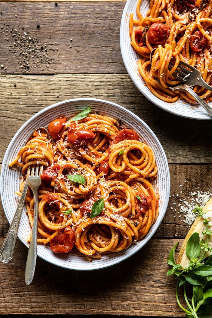 Bucatini Amatriciana | halfbakedharvest.com #pasta #easyrecipes #italian