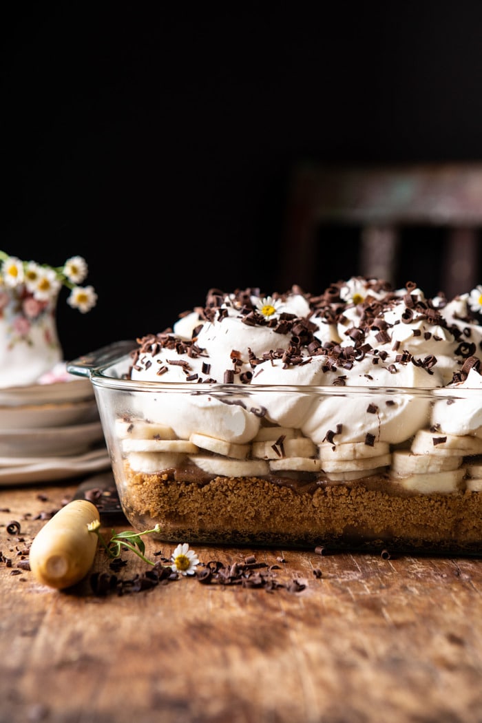 side angled close up photo of Healthier Banoffee Pie