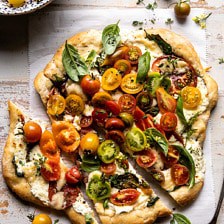 Herbed Butter Heirloom Tomato Pizza.