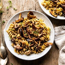 Herby Buttered Mushroom Stroganoff | halfbakedharvest.com #easyrecipes #familydinner #autumn #cozyrecipes #fallrecipes