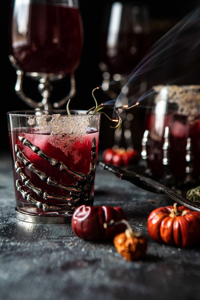Sleepy Hollow Cocktail | halfbakedharvest.com #halloween #cocktails #tequila