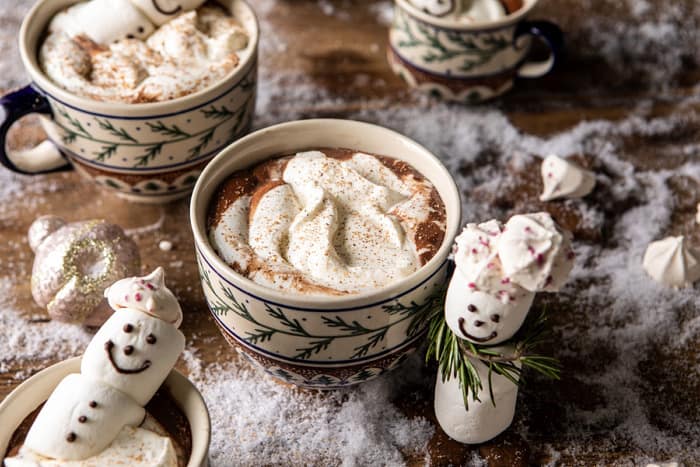horizontal photo of Creamy Coconut Hot Chocolate