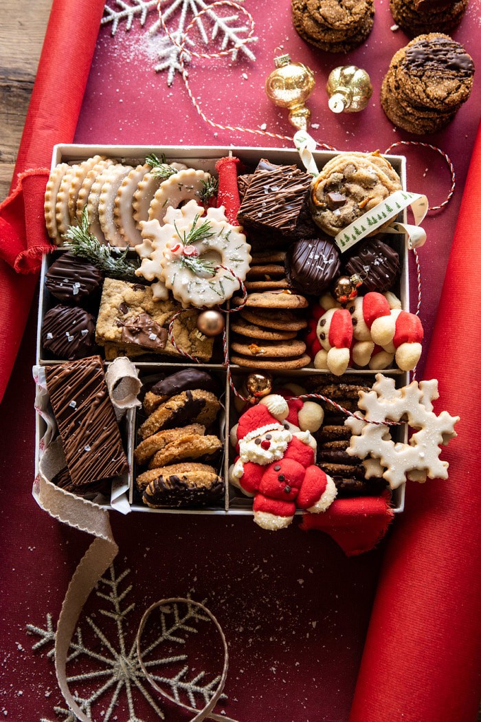 overhead photo of 2019 Holiday Cookie Box 