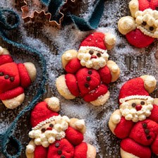 Holly Jolly Santa Cookies | halfbakedharvest.com #santacookies #sugarcookies