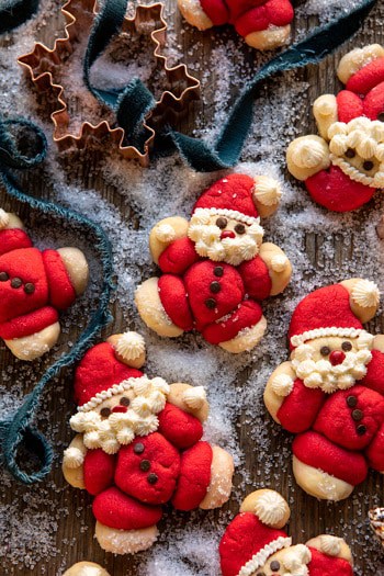 Holly Jolly Santa Cookies.
