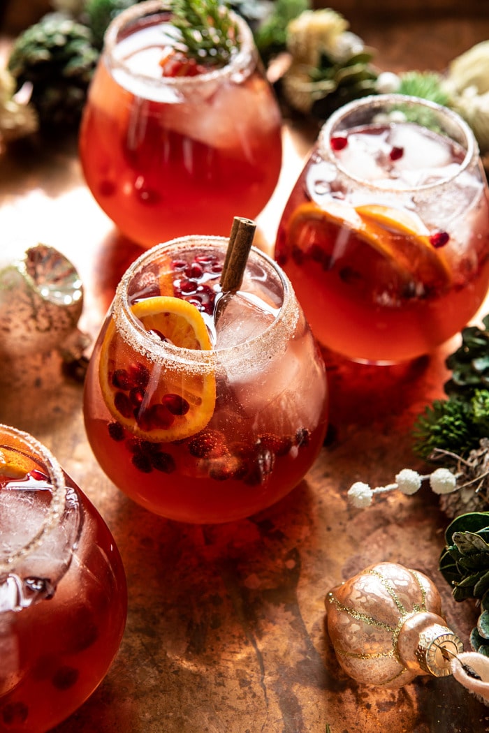 side angled close up photo of Sparkling Christmas Party Punch