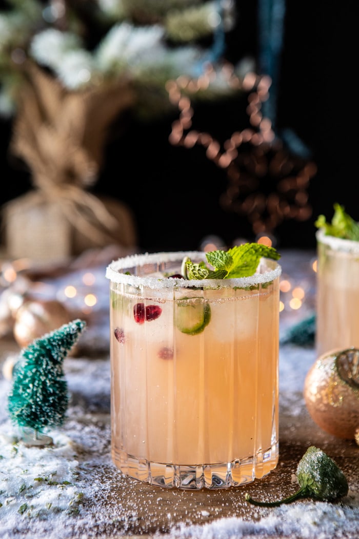 The Spicy Sweet Grinch Cocktail | halfbakedharvest.com #thegrinch #christmasdrinksaturday #vodka