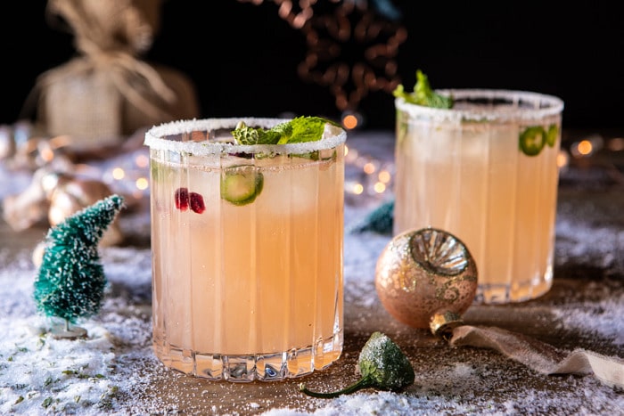 horizontal photo of The Spicy Sweet Grinch Cocktail