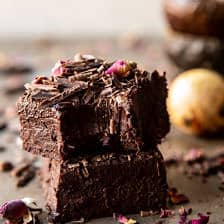 Fudgy Avocado Brownies with Chocolate Fudge Frosting.
