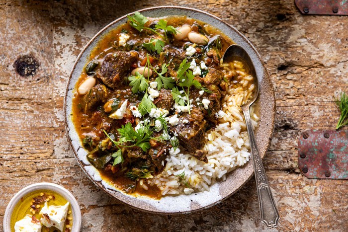 horizontal photo of Persian Herb and Beef Stew