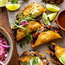 Crispy Chipotle Chicken Tacos with Cilantro Lime Ranch | halfbakedharvest.com