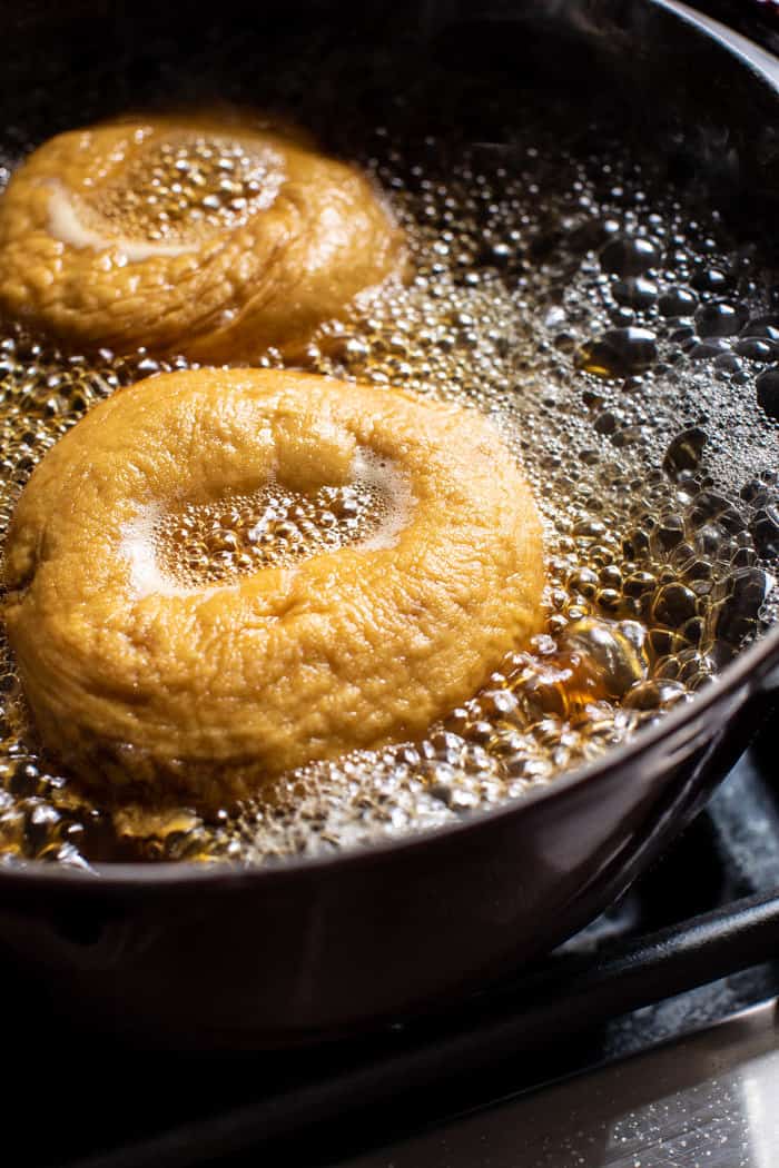 prep photo of bagels boiling in water