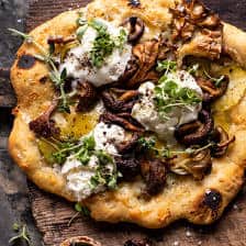 Potato and Wild Mushroom Burrata Pizza | halfbakedharvest.com