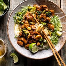 25 Minute Thai Black Pepper Chicken and Garlic Noodles | halfbakedharvest.com