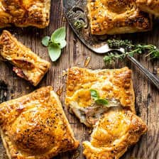 Prosciutto Caprese Puff Pastries with Peppery Thyme Honey | halfbakedharvest.com