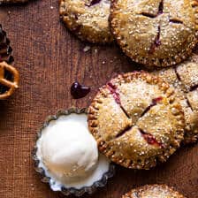 Jammy Raspberry Cream Pretzel Hand Pies | halfbakedharvest.com