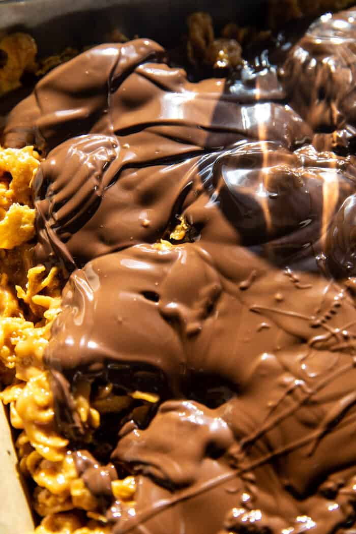 process photo of Swirled Chocolate Butterscotch Bars 