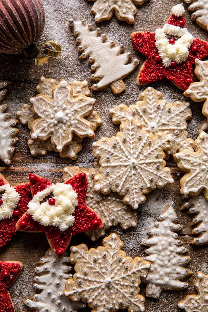 overhead photo of The Santa Clause Cookies 
