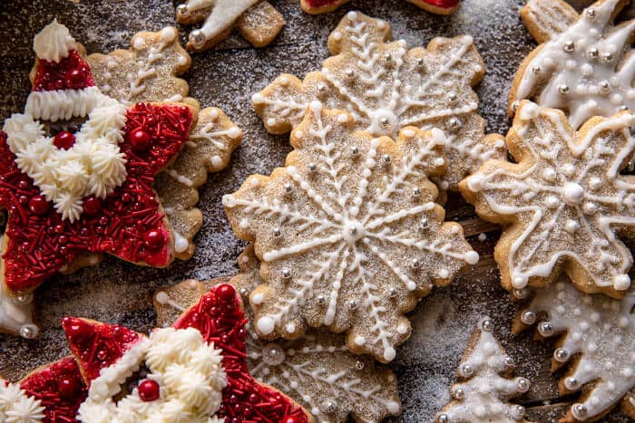 overhead horizontal photo of The Santa Clause Cookies