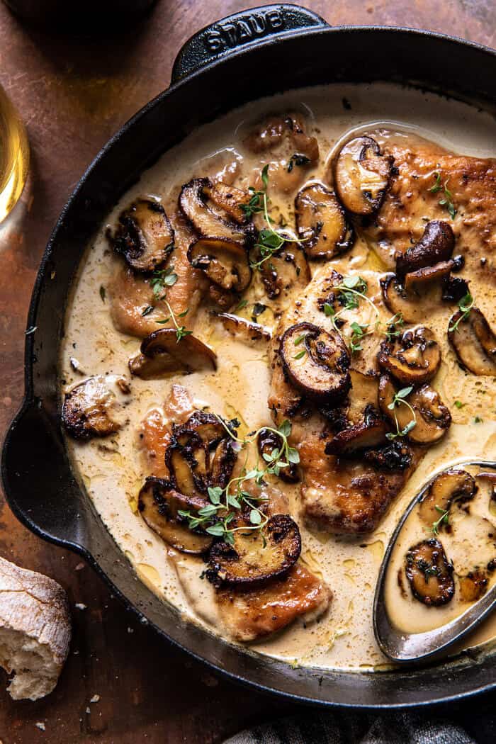 Creamy Balsamic Mushroom Chicken Marsala | halfbakedharvest.com