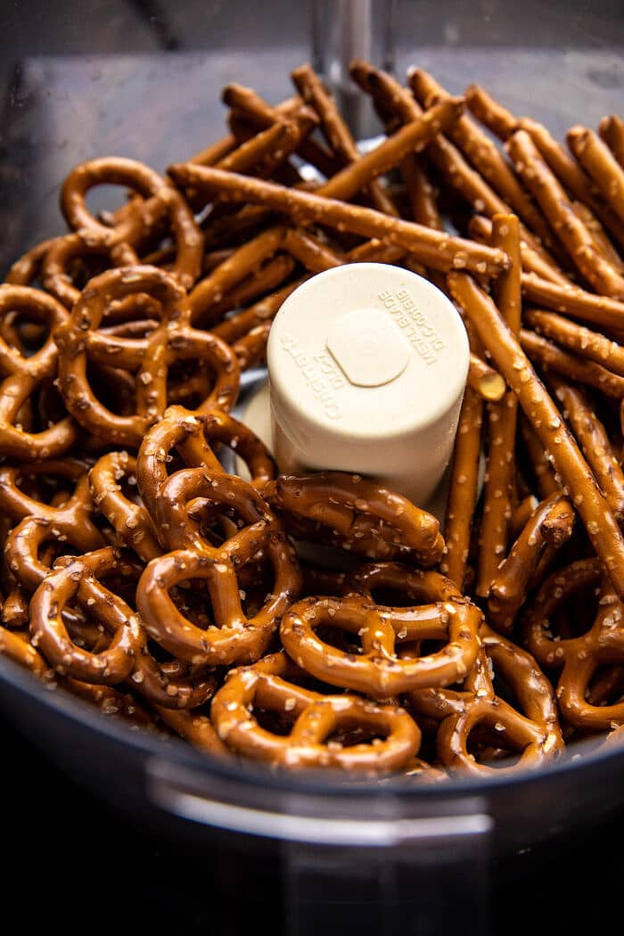 prep photo of pretzels in food processor 